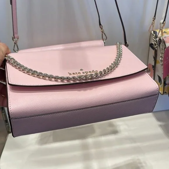 Kate Spade Carson Convertible Crossbody Chalk Pink - Picture 7 of 16